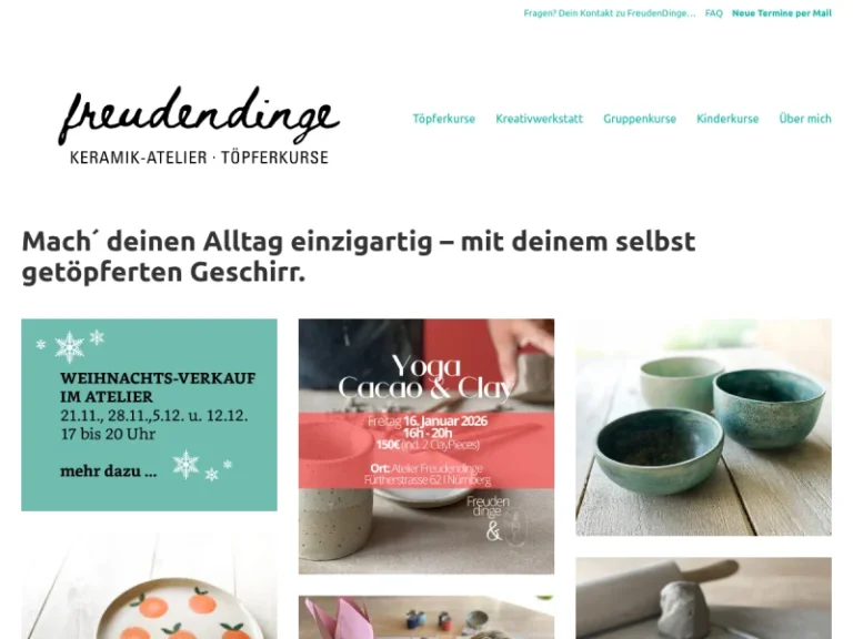 Töpferkurse – FreudenDinge Keramik-Atelier GoHo - Töpferei in Nürnberg