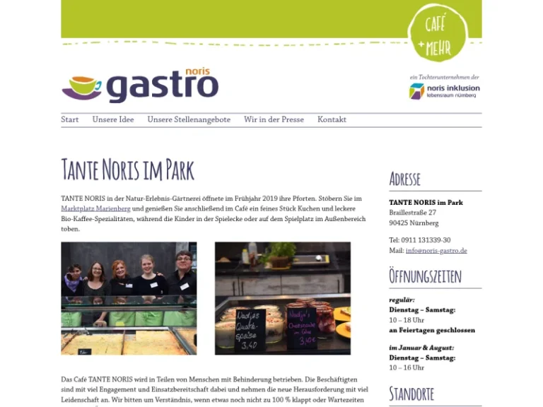 TANTE NORIS im Park – noris gastro gGmbH - Bistro in Nürnberg