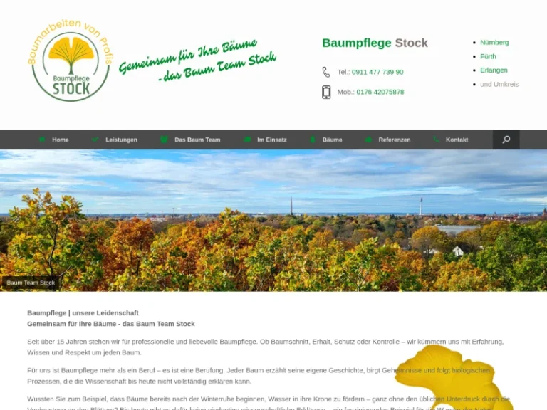 Baumpflege Stock - Betrieb für Baumarbeiten in Nürnberg