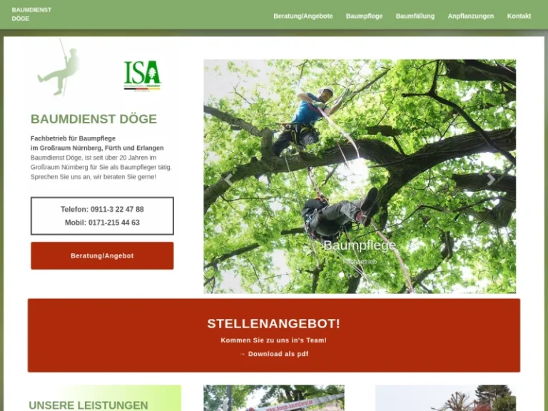 Baumdienst Döge - Betrieb für Baumarbeiten in Nürnberg