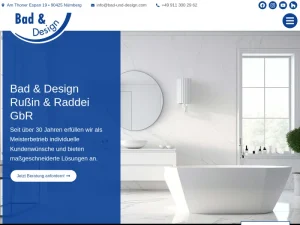 Bad & Design, Rußin & Raddei - Dienstleistungen im Bereich von sanitären Anlagen in Nürnberg