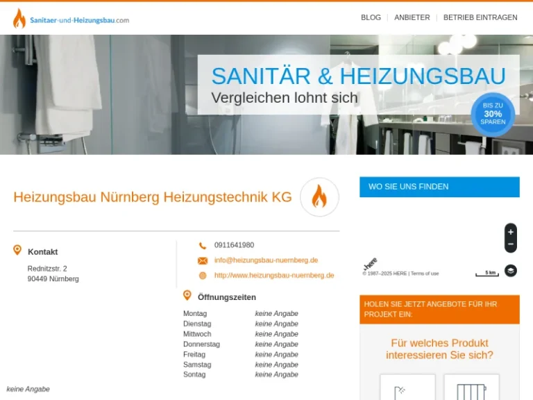 Heizungsbau Nürnberg GmbH - Heizungs- und Klimatechnikbetrieb in Nürnberg