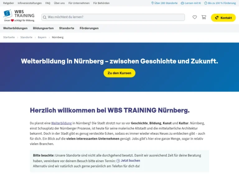 WBS TRAINING Nürnberg - Bildungszentrum in Nürnberg