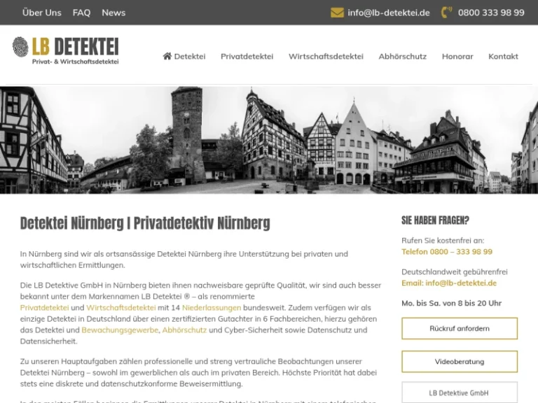 LB Detektive GmbH · Detektei Nürnberg · Abhörschutz - Gutachter in Nürnberg