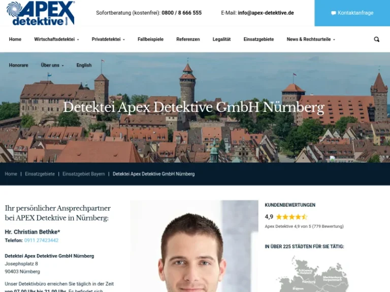 Detektei Apex Detektive GmbH Nürnberg - Privatdetektiv in Nürnberg