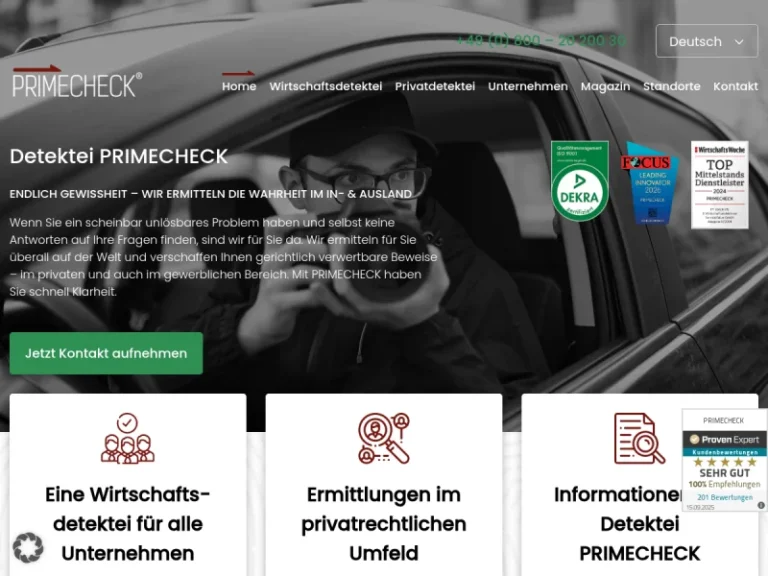Detektei PRIMECHECK - Privatdetektiv in Nürnberg