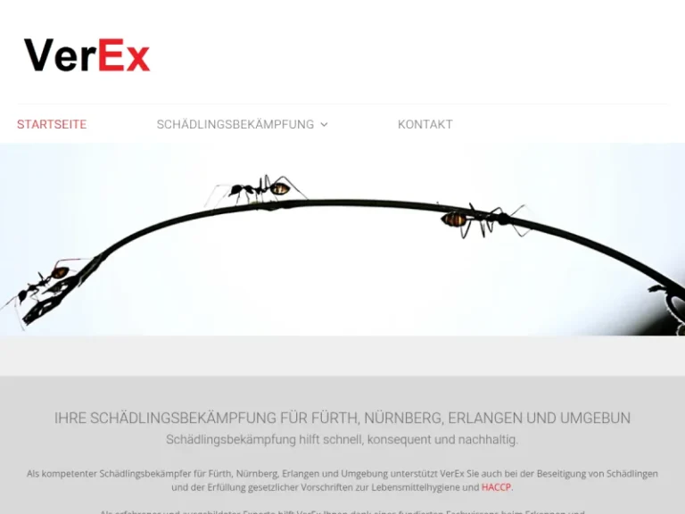 VerEx – Schädlingsbekämpfung Nürnberg - Kammerjäger in Nürnberg