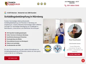 Franken Kammerjäger – Ihr Schädlingsbekämpfer - Kammerjäger in Nürnberg