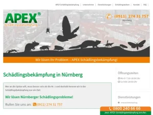 APEX Schädlingsbekämpfung Nürnberg - Kammerjäger in Nürnberg