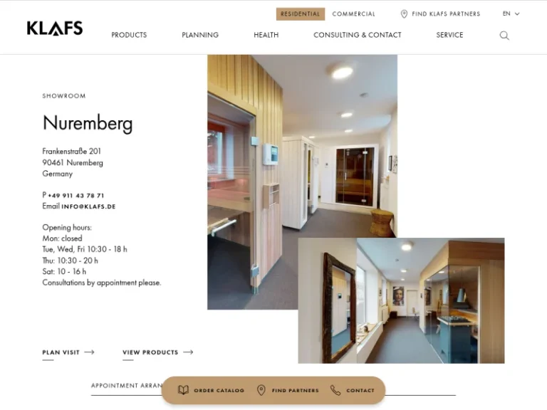 KLAFS Ausstellung Nürnberg - Sauna in Nürnberg