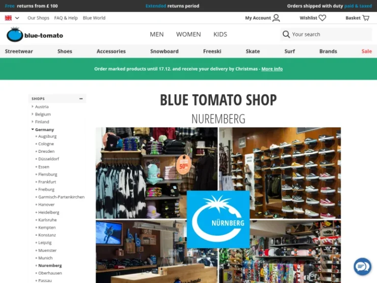 Blue Tomato Shop Nürnberg - Bekleidungsgeschäft in Nürnberg