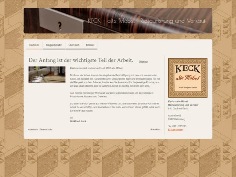 Keck alte Möbel – Restaurierungen - Möbelgeschäft in Nürnberg