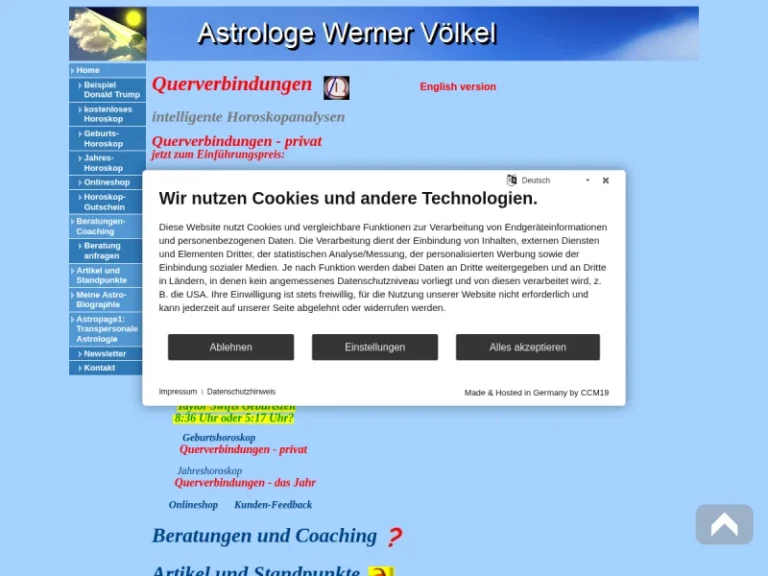 Astrologe Werner Völkel - Astrologe in Nürnberg