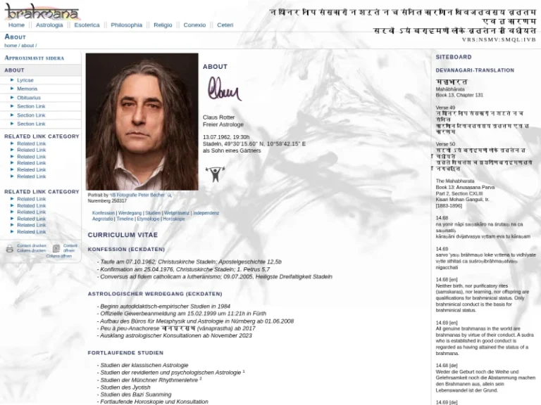 Brahmana - Astrologe in Nürnberg