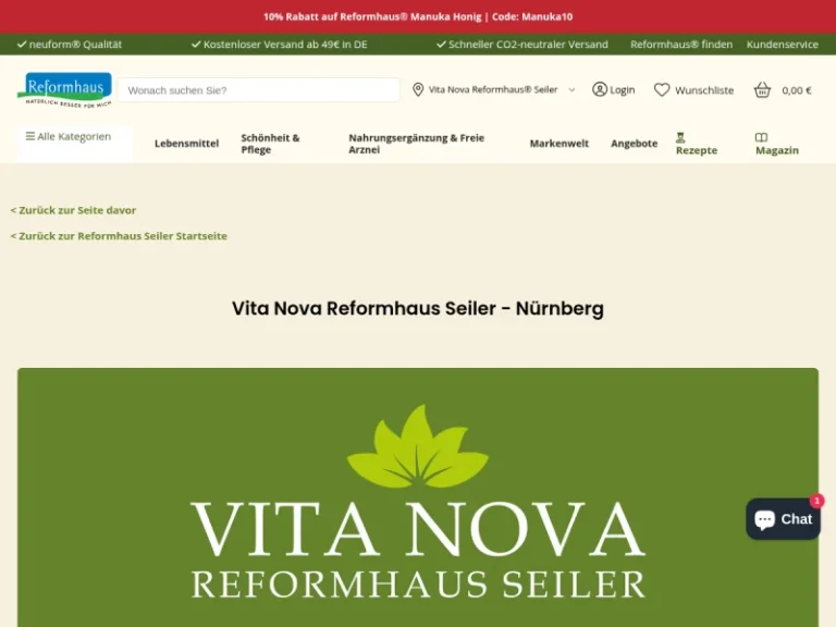 Reformhaus Seiler - Bioladen in Nürnberg