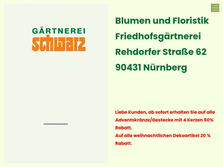 Gärtnerei Schwarz Filiale Westfriedhof/Krematorium - Blumengeschäft in Nürnberg