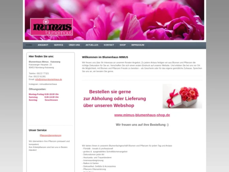 MIMUS Blumenhaus - Blumengeschäft in Nürnberg