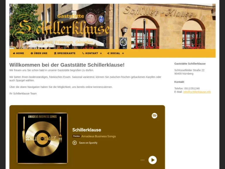 Schillerklause Nürnberg - Fränkisches Restaurant in Nürnberg