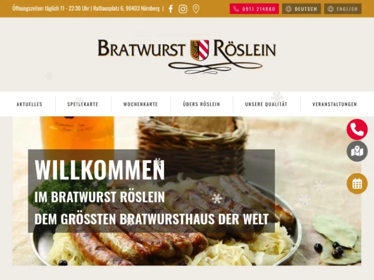 Bratwurst Röslein - DeutschesRestaurant in Nürnberg