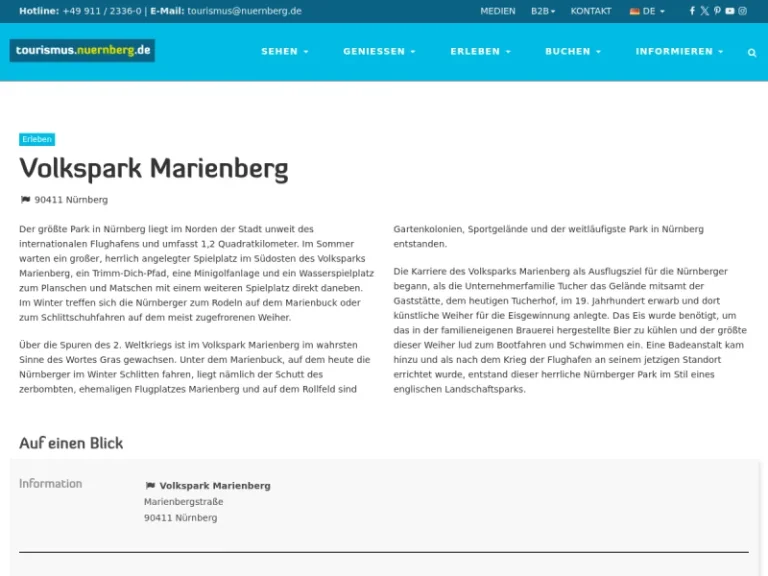 Volkspark Marienberg - Park in Nürnberg