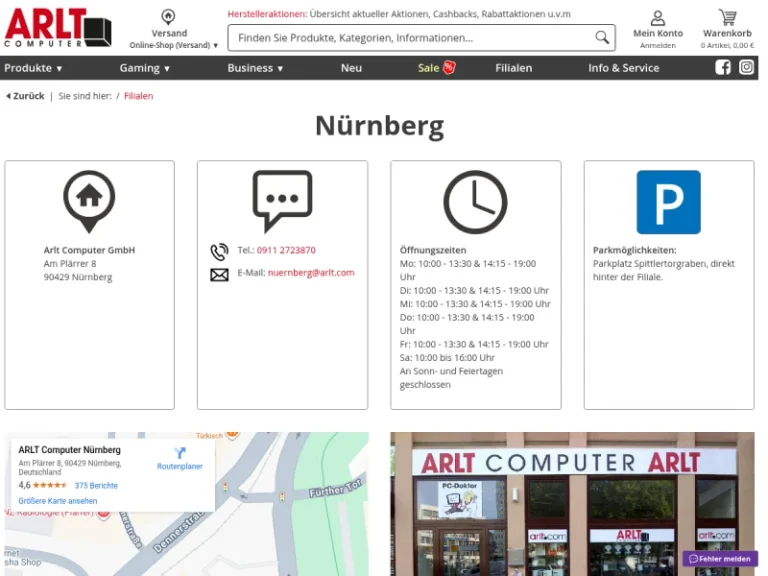 ARLT Computer Nürnberg - Computergeschäft in Nürnberg