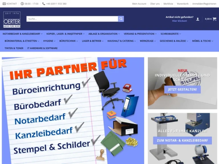 Oerter – Mehr fürs Büro - Büroausstattungsanbieter in Nürnberg