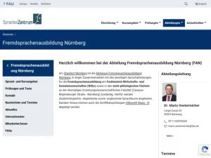 Sprachenzentrum der FAU Nürnberg - Geschäftsstelle in Nürnberg