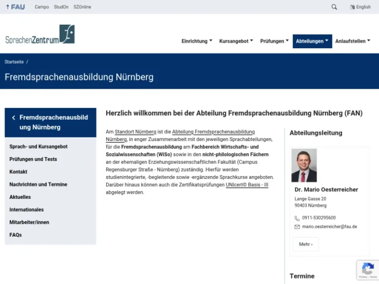 Sprachenzentrum der FAU Nürnberg - Geschäftsstelle in Nürnberg