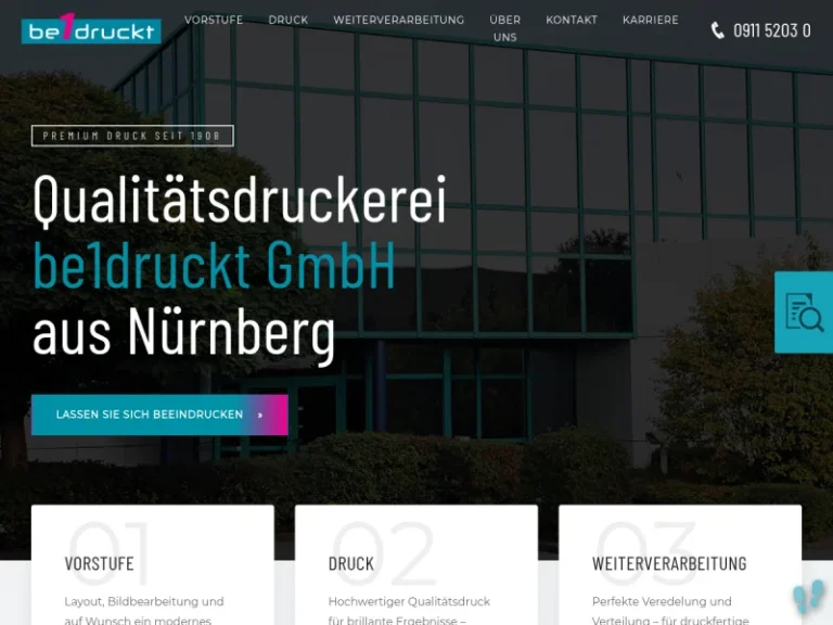 be1druckt GmbH - Akzidenzdruckerei in Nürnberg