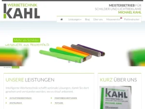 Kahl Werbetechnik - Schildergeschäft in Nürnberg