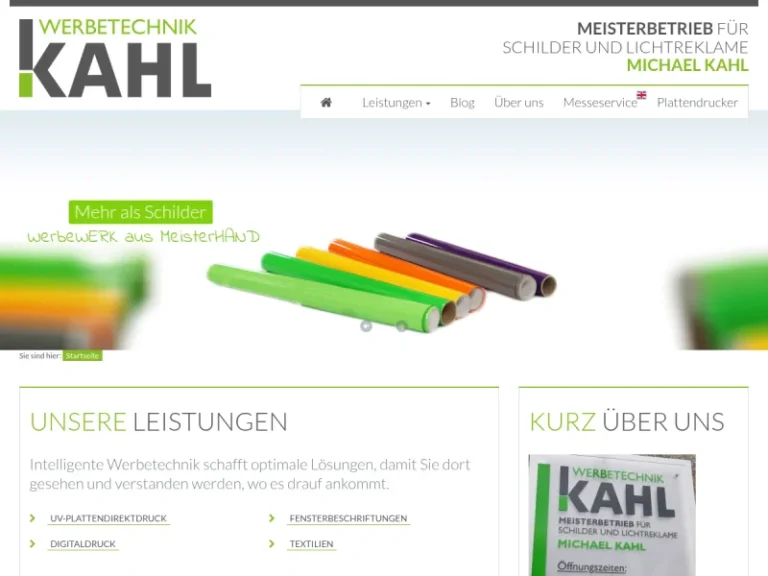 Kahl Werbetechnik - Schildergeschäft in Nürnberg