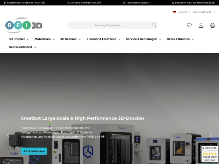 BFI Innovation GmbH – 3D-Druck Händler & Dienstleister - Druckerei in Nürnberg