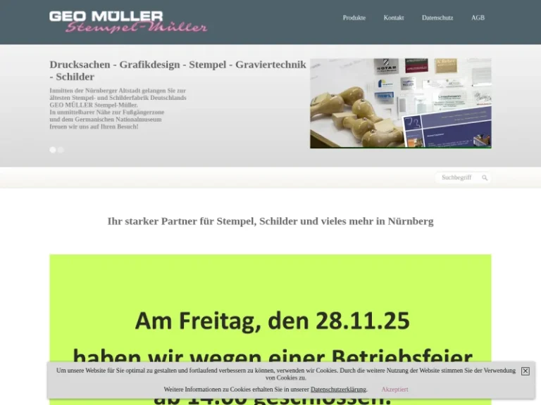Geo Müller – Stempel Müller - Druckerei in Nürnberg