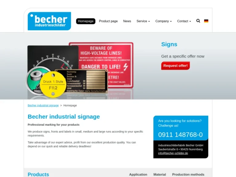 Industrieschilderfabrik Becher - Druckerei in Nürnberg