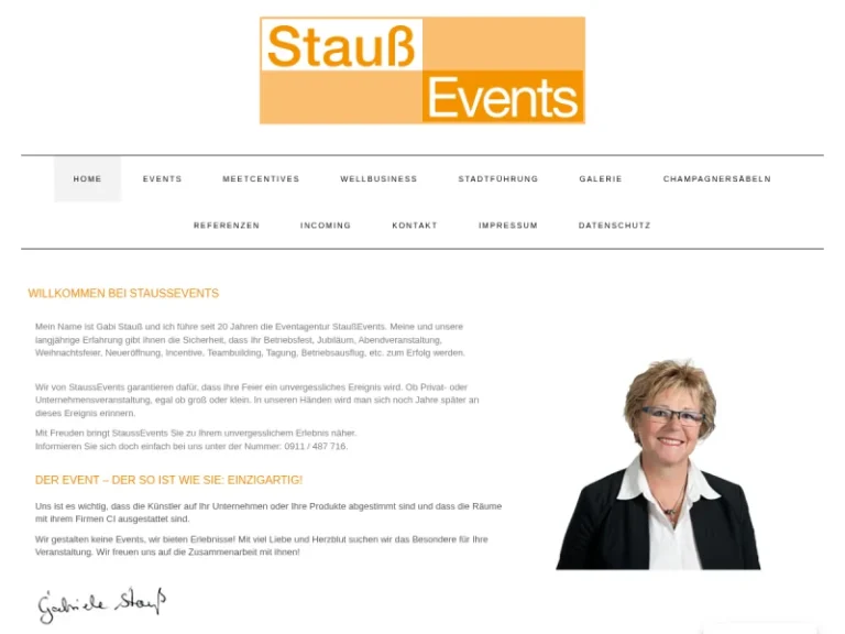 Stauss Events – Eventagentur Gabi Stauss - Eventmanagement-Firma in Nürnberg