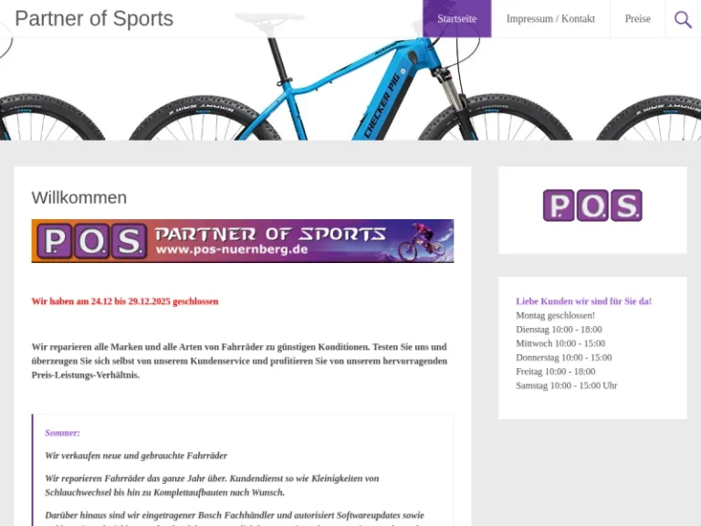 P.O.S. Partner of Sports Nürnberg - Fahrradgeschäft in Nürnberg