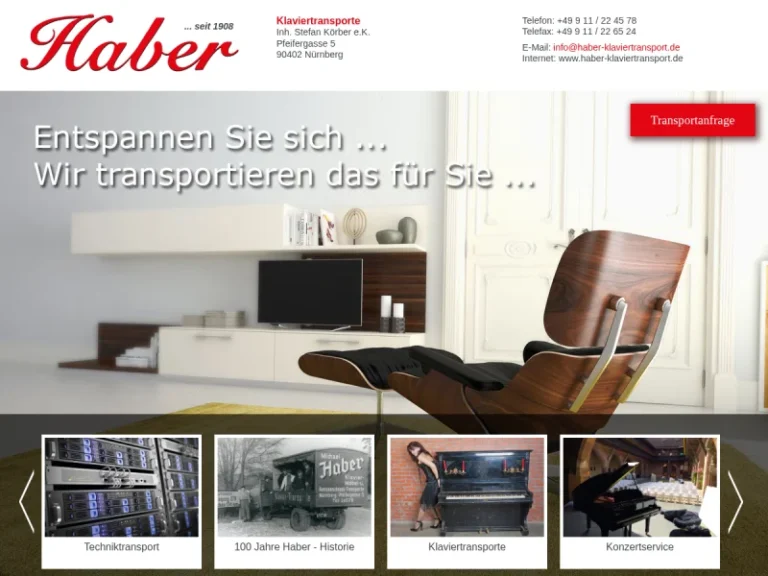 Haber Klavier- und Flügeltransporte, seit 1908 / Inh. Stefan Körber - Klavierumzugsdienst in Nürnberg