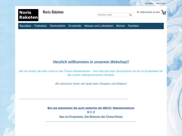 Noris Raketen - Modellbaugeschäft in Nürnberg