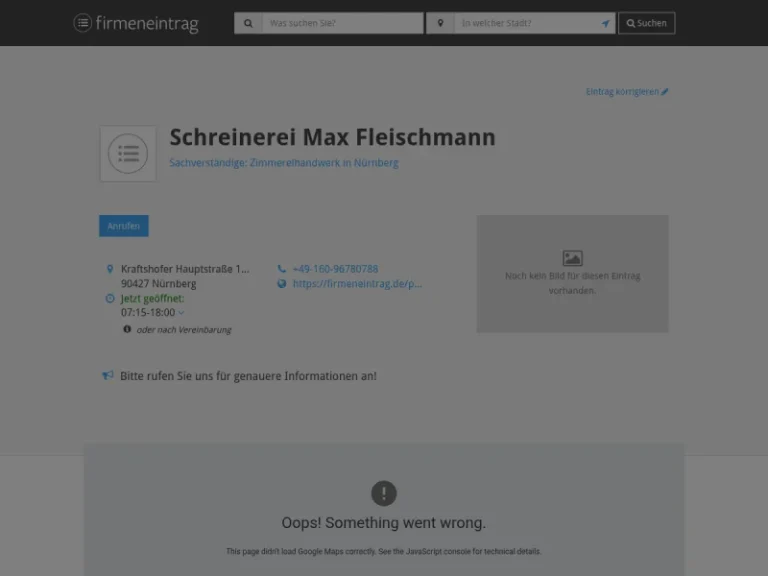 Schreinerei Max Fleischmann - Zimmermann in Nürnberg