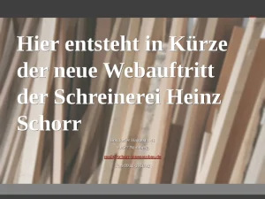 Heinz Schorr Schreinerei Innenausbau Möbel Bauelemente - Möbeltischler in Nürnberg