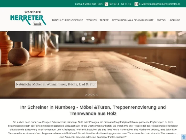 Schreinerei Bernhard Nerreter - Auftragnehmer für den Innenausbau in Nürnberg