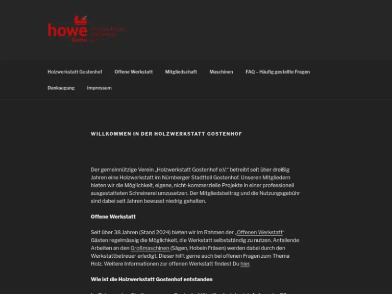 Holzwerkstatt Gostenhof e.V. - Gemeinnützige Einrichtung in Nürnberg