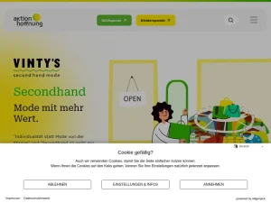 VINTY’S Secondhand Mode Nürnberg | eine Initiative der aktion hoffnung - Geschäft für Second-Hand-Kleidung in Nürnberg