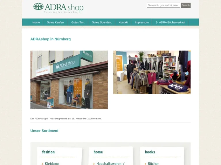 ADRAshop - Geschäft für Second-Hand-Kleidung in Nürnberg