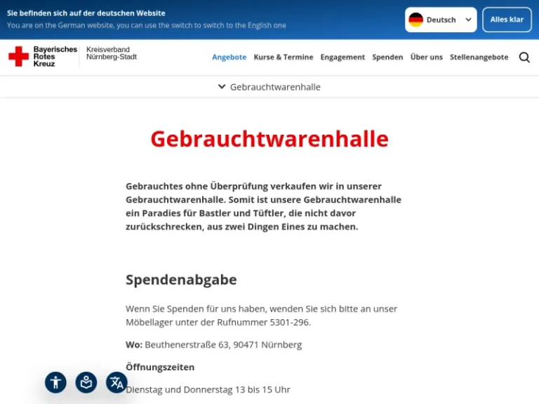 BRK Gebrauchtwarenhalle - Haushaltswarengeschäft in Nürnberg