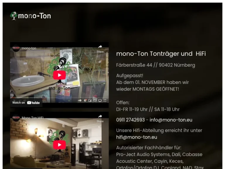 mono-Ton - Musikgeschäft in Nürnberg