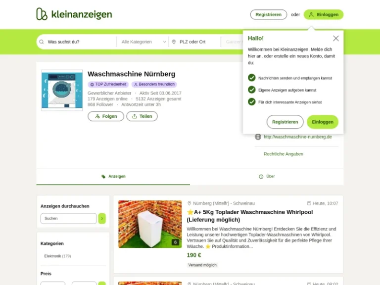 Waschmaschine Nürnberg - Elektrogeräte-Großhändler in Nürnberg