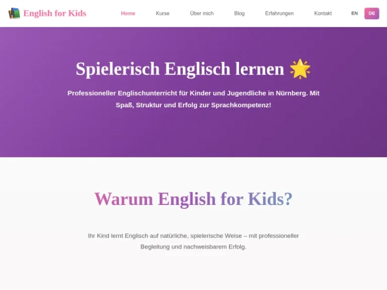English for Kids - Englisch-Sprachschule in Nürnberg