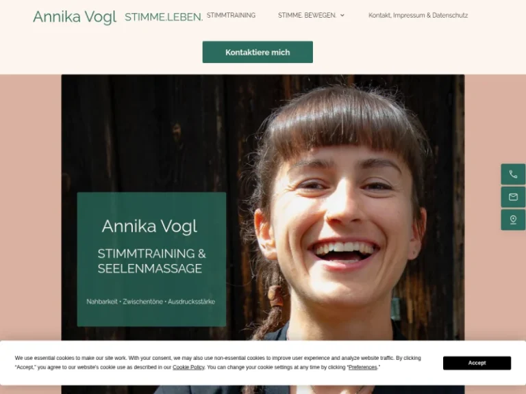 Gesangsunterricht – Annika Vogl – Stimme.Leben. – Nürnberg - Gesangslehrer in Nürnberg