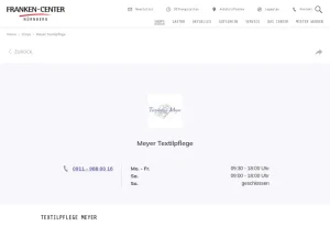 Textilpflege Meyer - ChemischeReinigung in Nürnberg